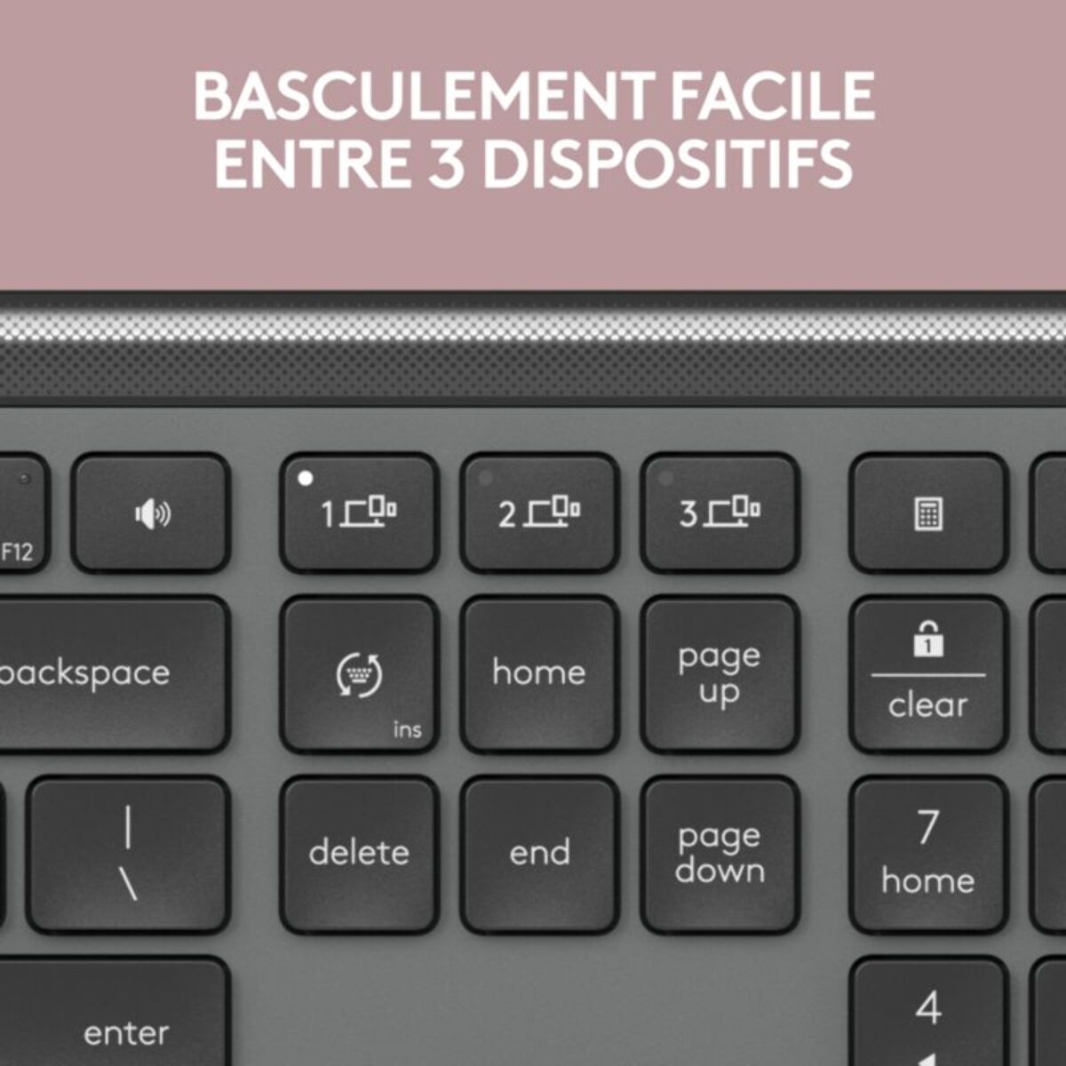 Clavier sans fil LOGITECH Signature Slim K950 Bluetooth - Graphite