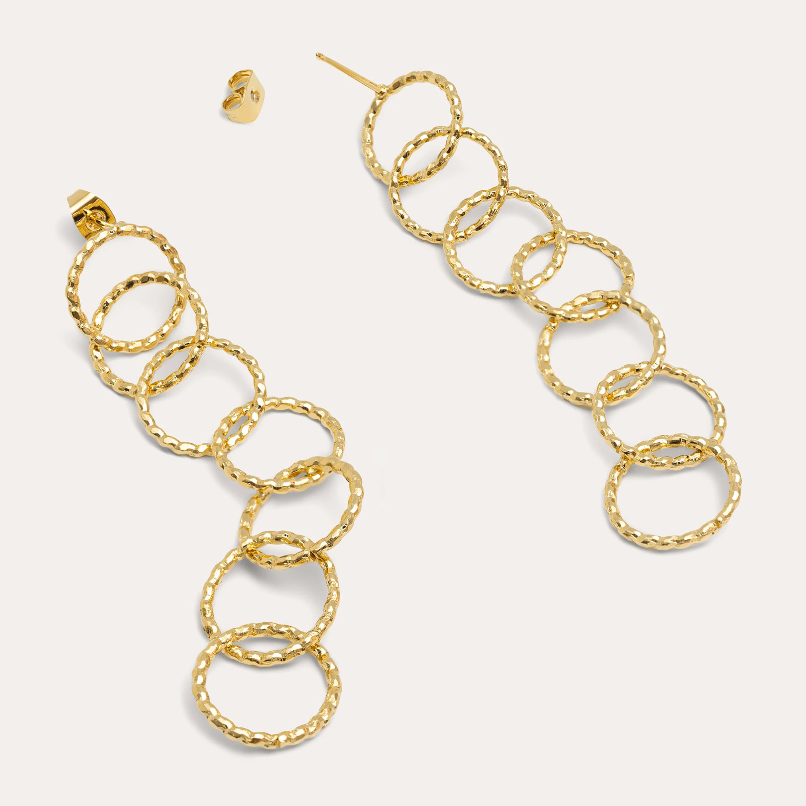 Pendientes Twist Circles & Circles Baño Oro