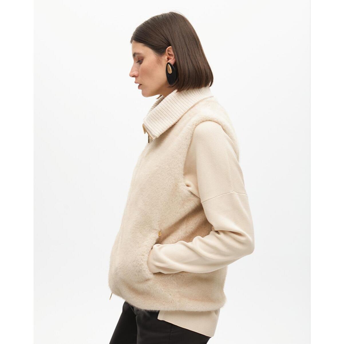 Gilet di Pelliccia con Zip