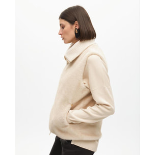 Gilet di Pelliccia con Zip