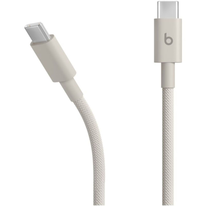 Câble de charge BEATS tissé USB-C vers USB-C 1M50 Gris éclair