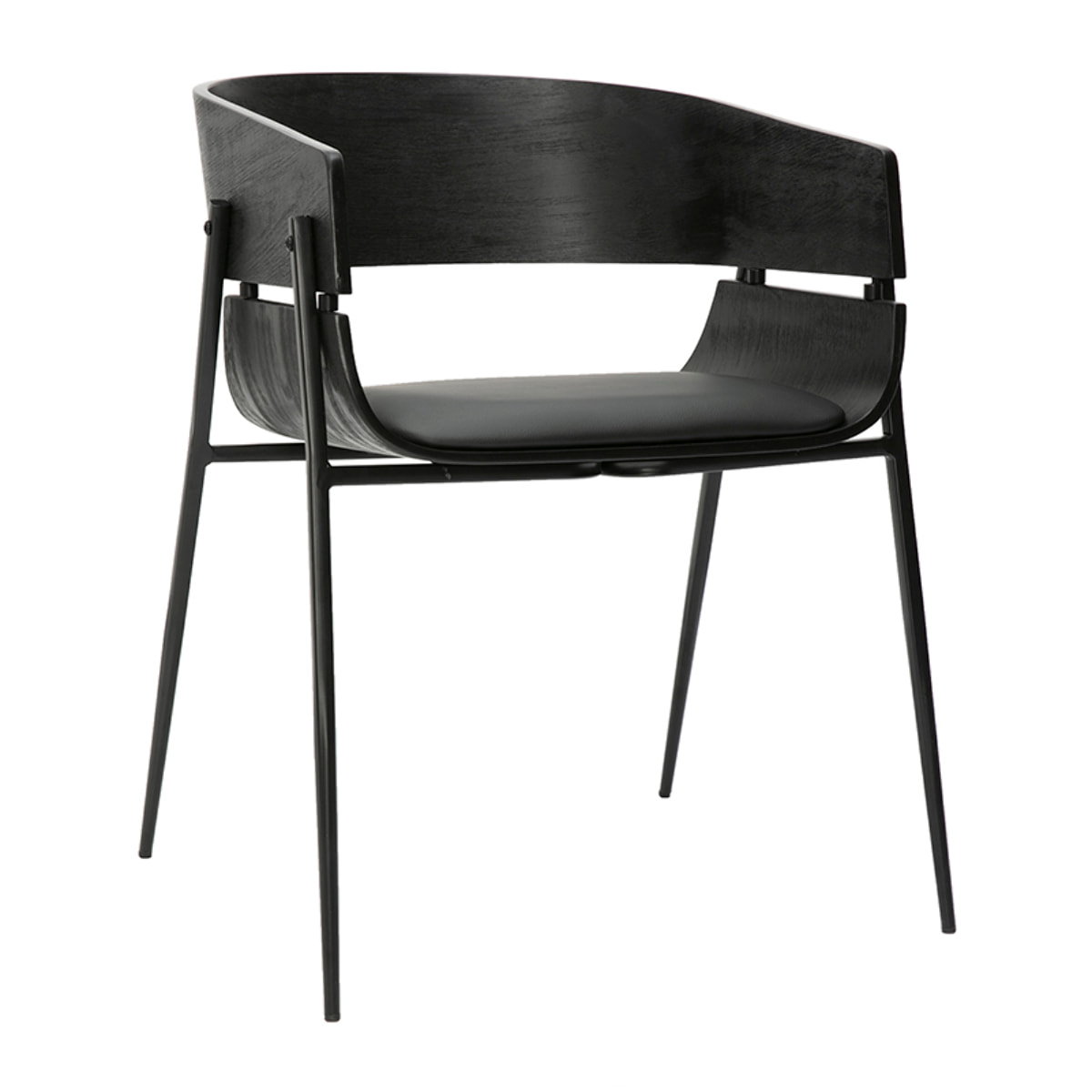 Chaises design noires (lot de 2) WESS