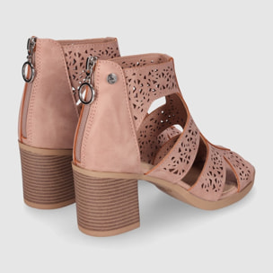 Sandalias - Nude - Tacón: 7 cm
