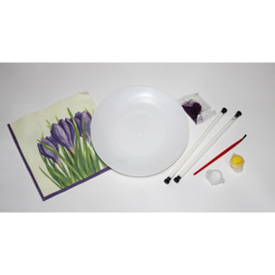 PLATO CON FLORES DE PRIMAVERA