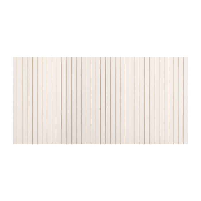 Cabecero ranurado de madera maciza tono blanco de varias medidas