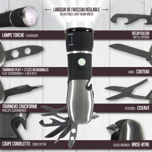 Lampe Torche Multifonction 8en1