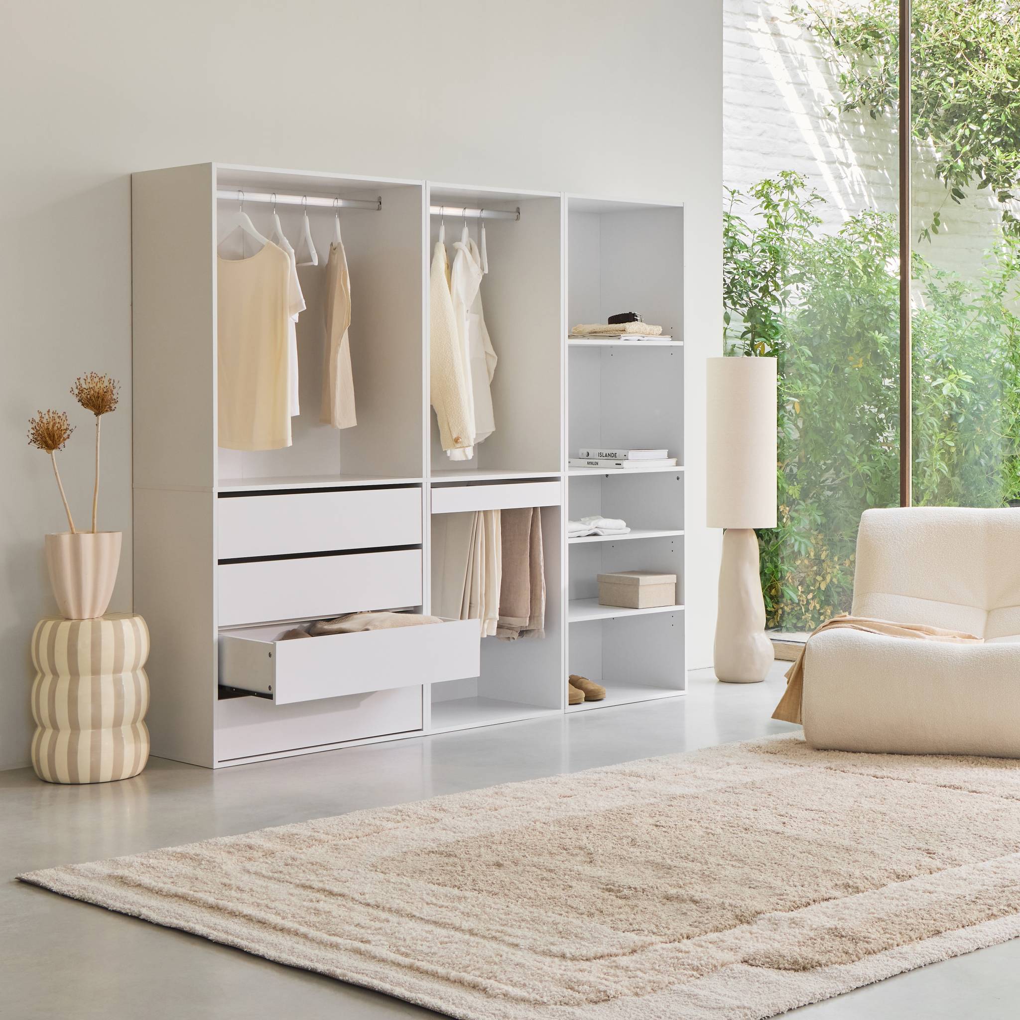 Kit dressing modulable décor bois 3 éléments MODULO