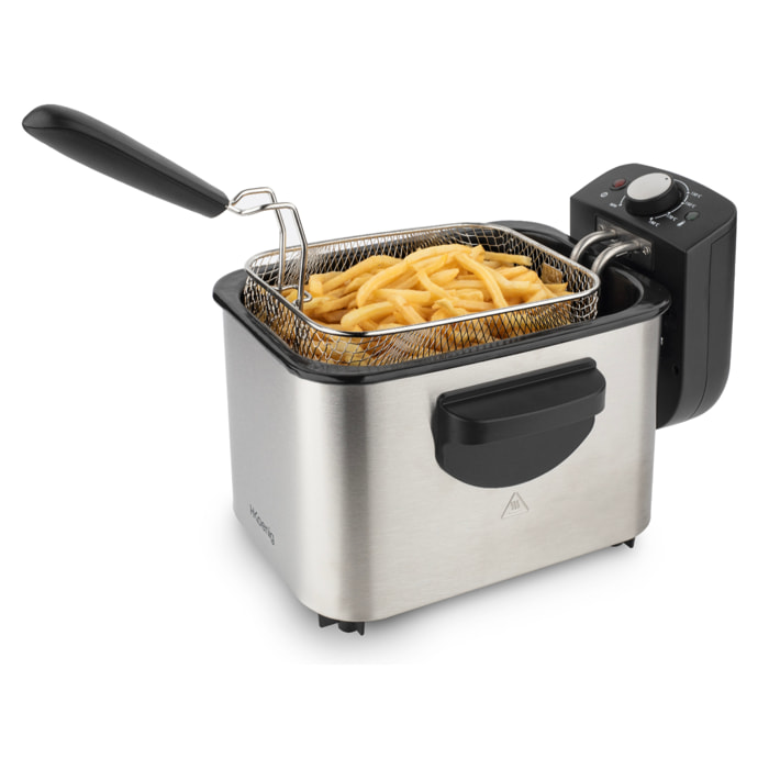 Freidora Eléctrica Con Filtro, 2200 W, 3 Litros.