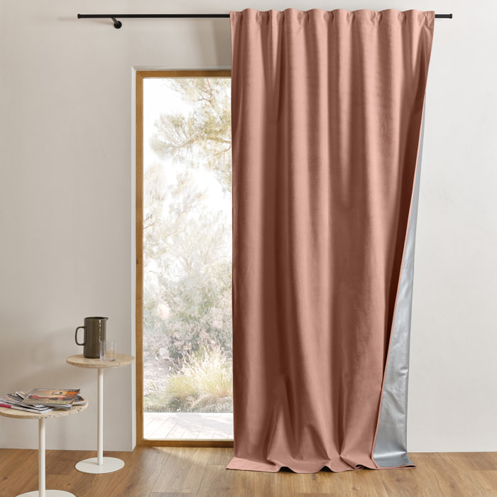 Rideau thermique accroche 3 en 1 occultant et réflecteur de chaleur - Rose