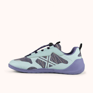 MUNICH FREESTEP 06 Zapatillas Wild Feet "Barefoot" color verde menta y lila con puntera ancha