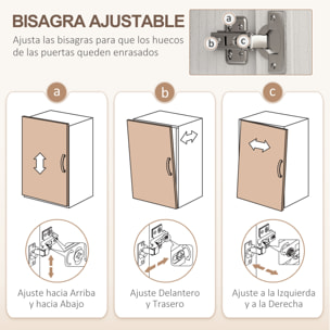 Alacena de Cocina Mueble Auxiliar de Cocina Aparador Alto con 2 Puertas de Vidrio Estantes Ajustables y Compartimentos Abiertos 72x40x178 cm Blanco