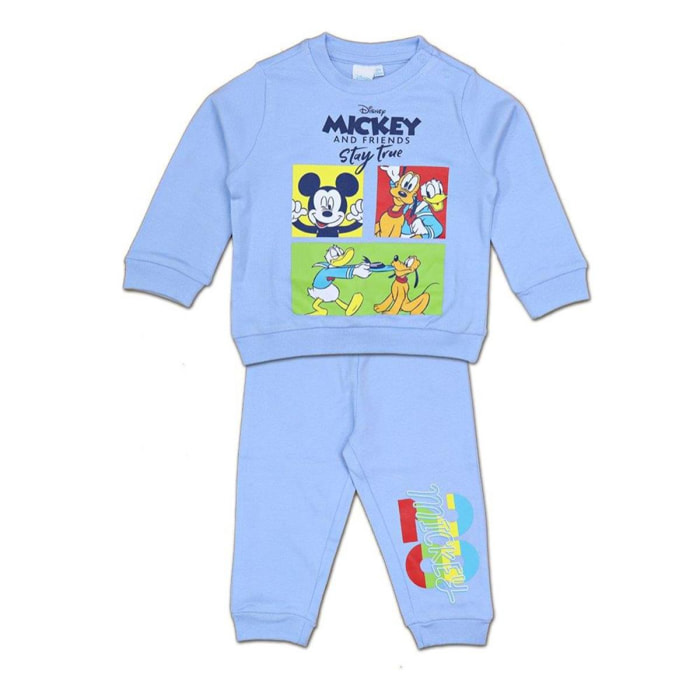 Pigiama Baby Mickey & Friends Autunno Inverno Azzurro Lui Disney Azzurro