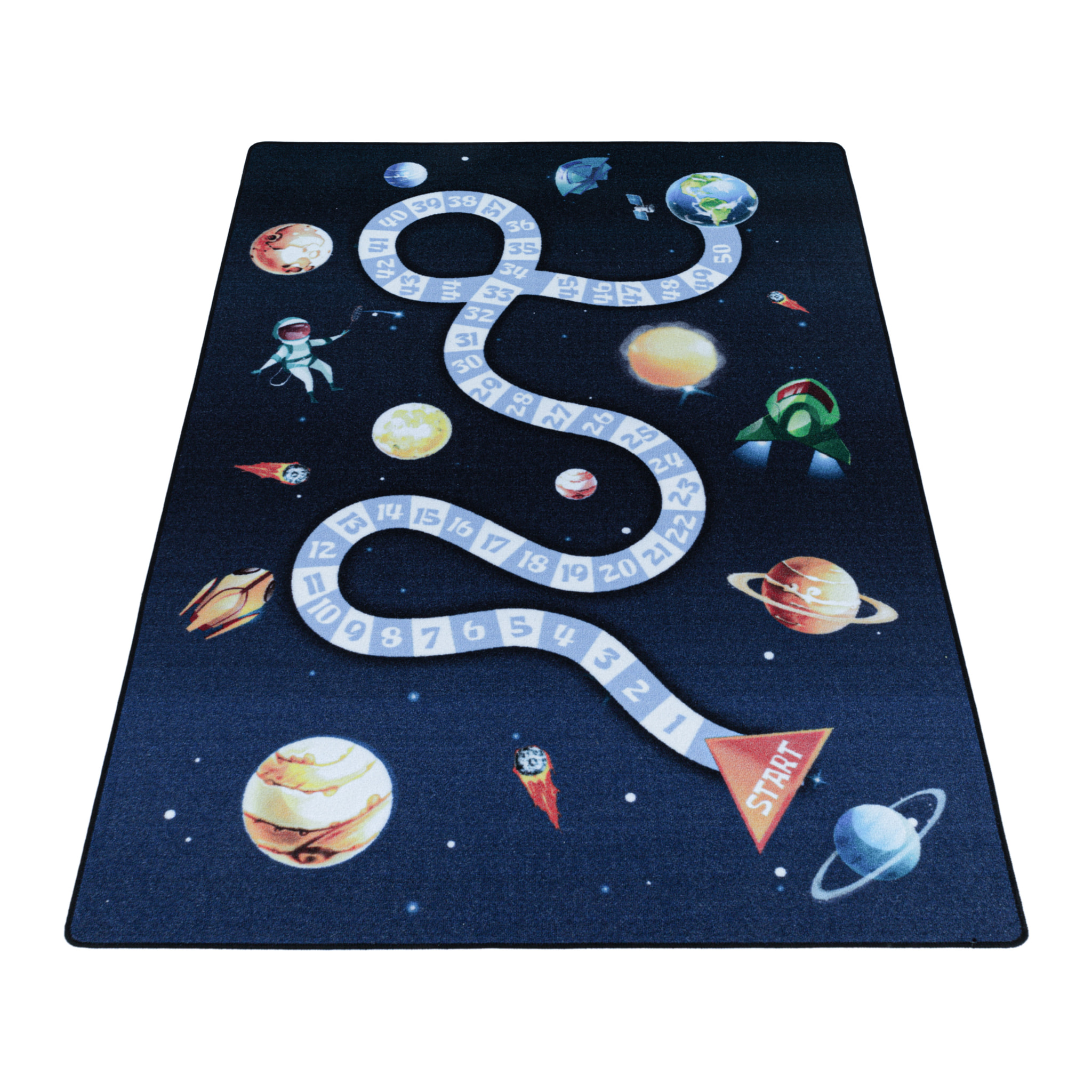 PLAY - Tapis enfant jeu de l'oie espace bleu - PLA2910BLE