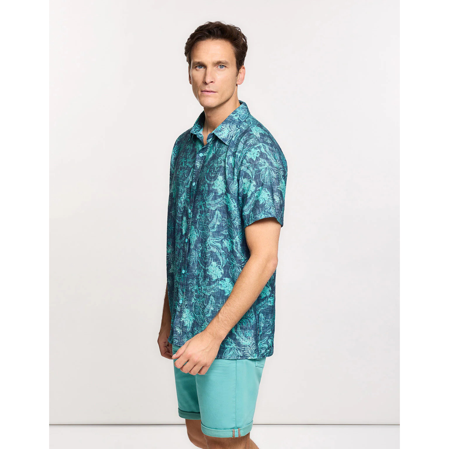 Camisa Manga Corta Azul - Westy