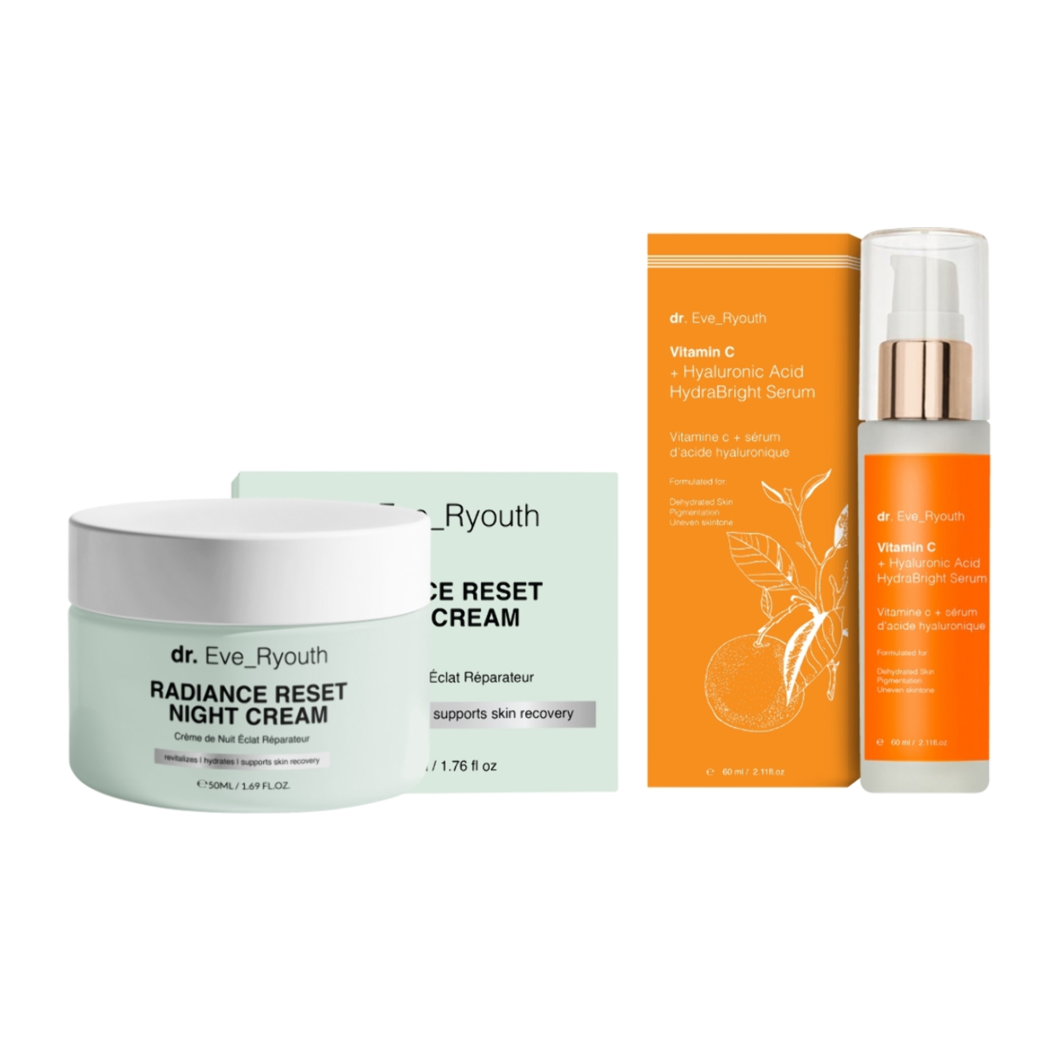 Crema de noche Radiance Reset + Sérum Hydrabright
