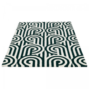 Tapis salon et chambre fait à la main en laine motif seventies