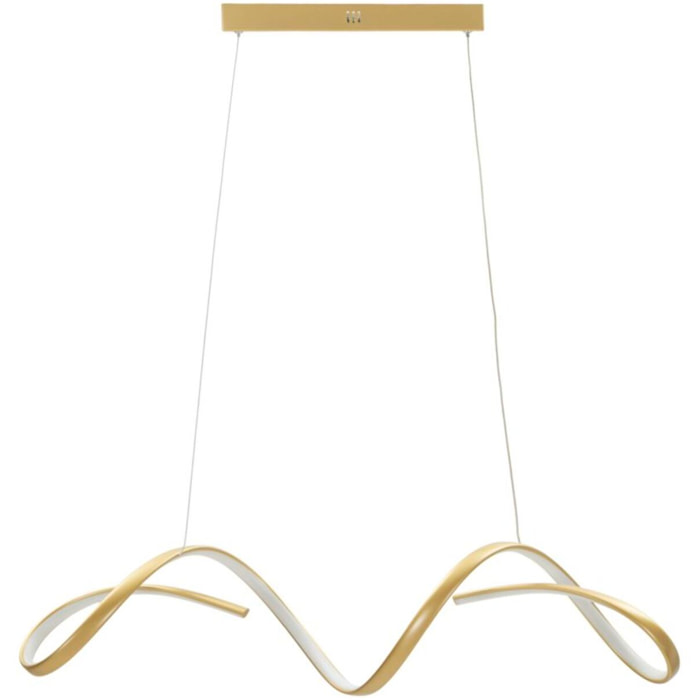 LAMPADARIO LED UTER ORO CM 80X20X120 (LUCE CON 3 TEMPERATURE DI COLORE)