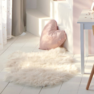Tapis enfant fausse fourrure blanc 60x90cm