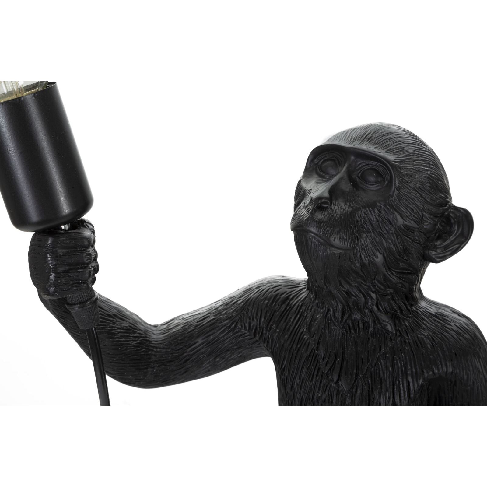 LAMPADA DA TAVOLO MONKEY NERO CM Ø 26X34X55