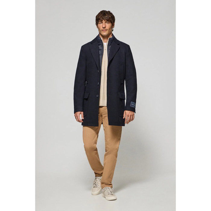 Giaccone blu marino Cambridge con particolari Polo Club