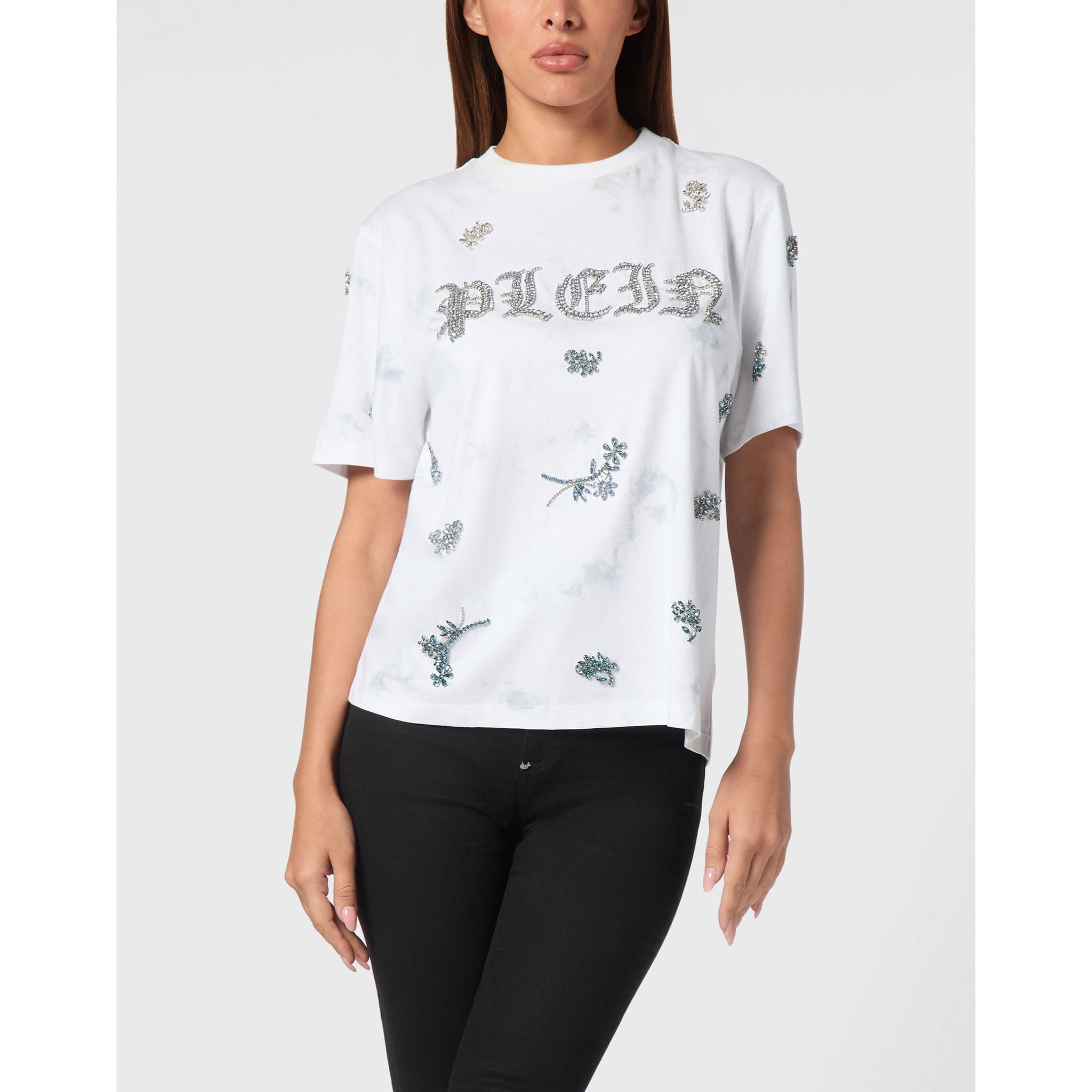 PHILIPP PLEIN Camiseta Hombre Fit FLOWERS