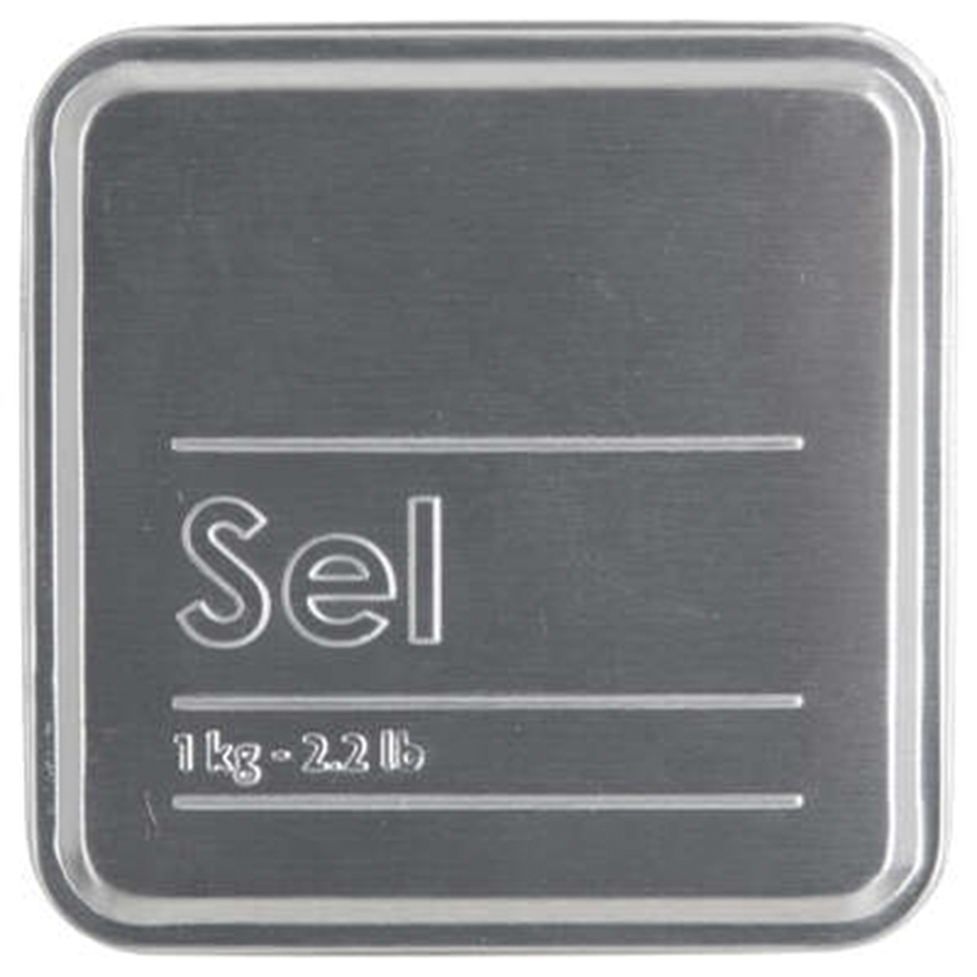 BOTE DE ALMACENAMIENTO PARA LA SAL COLOR NEGRO|L. 8.6 x D. 8.6 x H. 17 cm