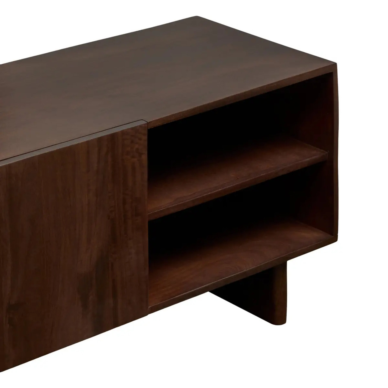 Meuble TV 2 portes 2 niches Nyero 40x147cm marron