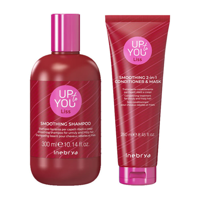 INEBRYA Kit Up To You Liss Smoothing Shampoo 300ml + 2 In 1 Conditioner & Mask 250ml