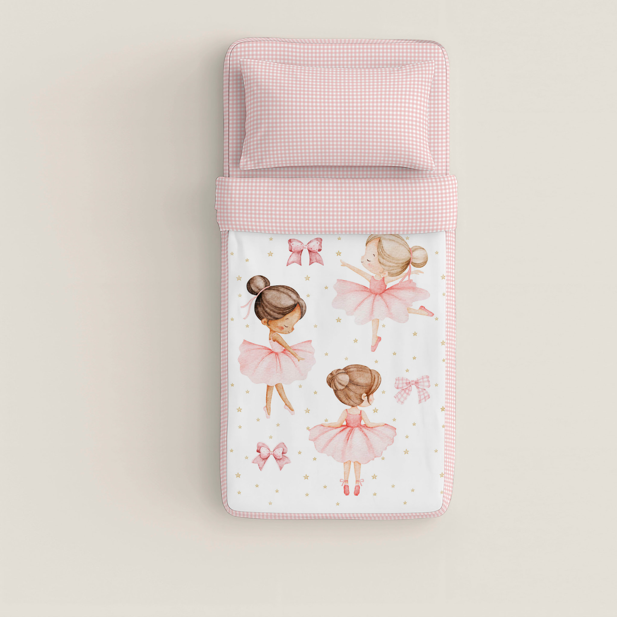 Cool Kids - Saco Nórdico Estampado - Infantil - Con cremallera - Incluye 1 Funda de Almohada - 100% Algodón - Ballet
