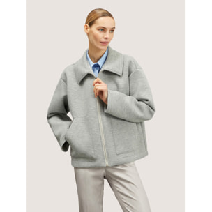 Motivi - Chaquetón de scuba con capucha desmontable - Gris