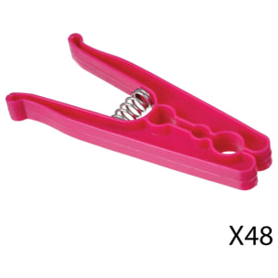 Lot de 48 pinces à linge Noir