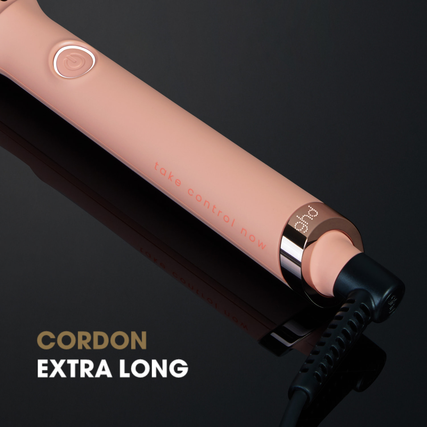 Brosse lissante ghd glide rose et sa pochette thermoprotectrice