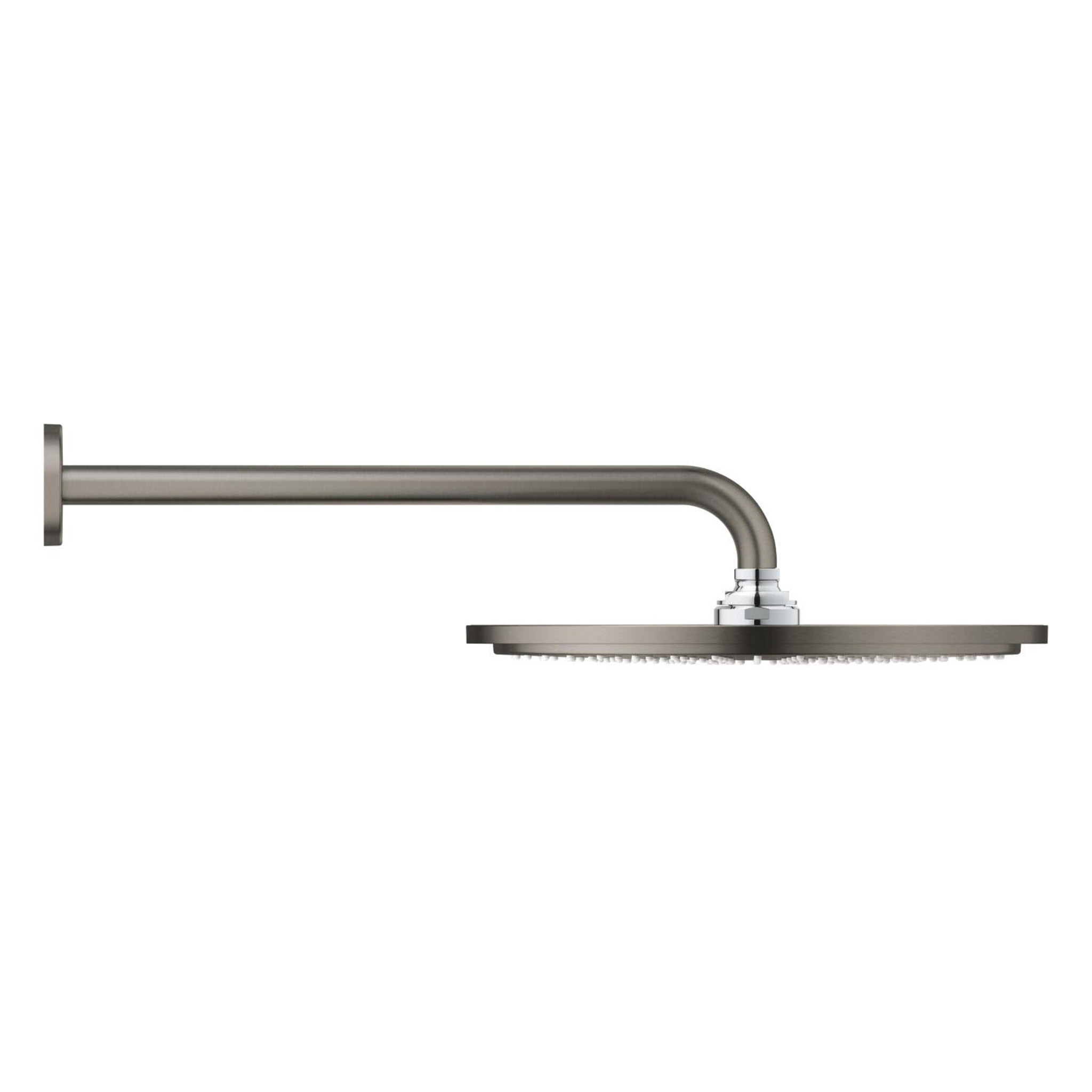 Ensemble douche de tête et bras 380 mm, 1 jet - Hard Graphite brossé