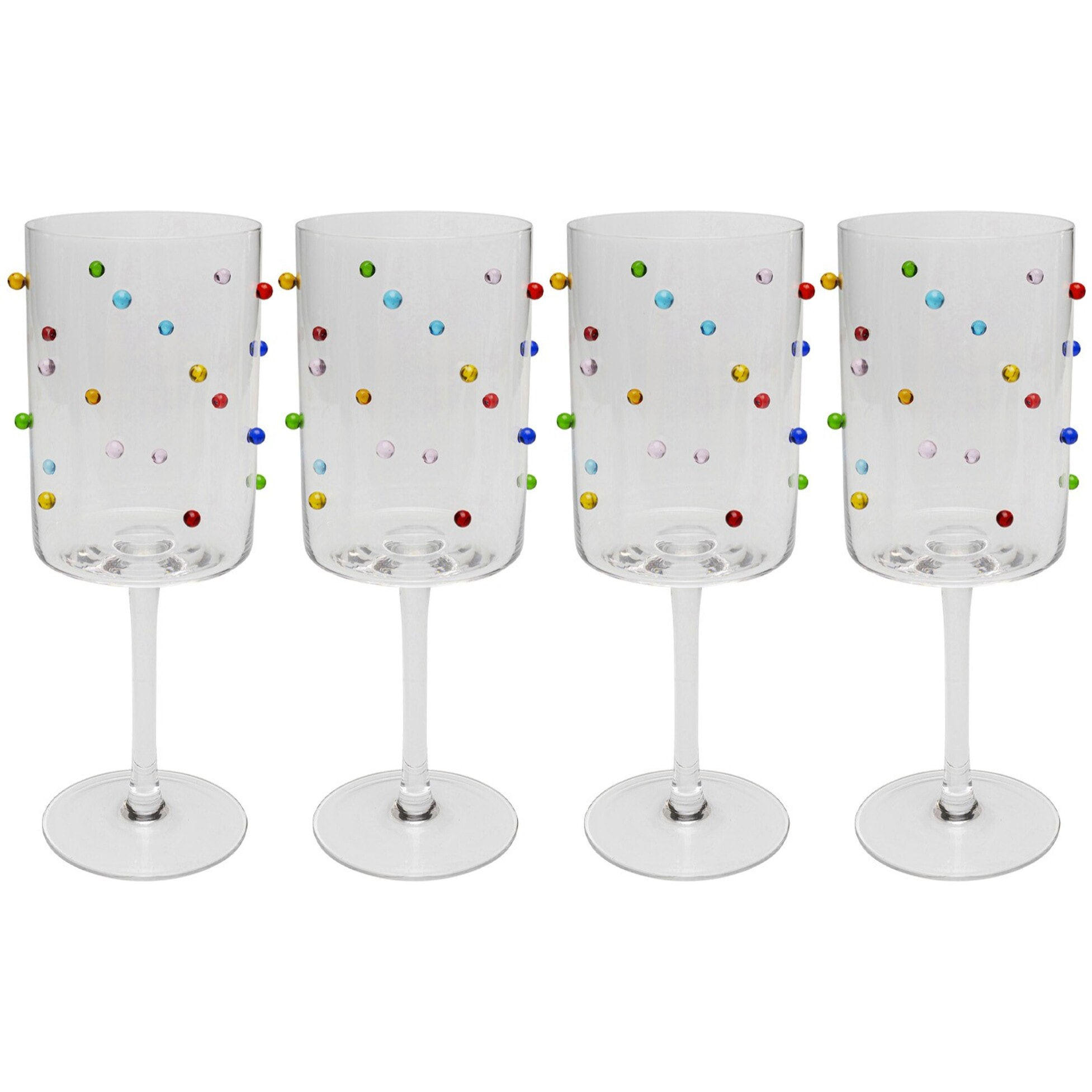 Verres à vin Party Dots set de 4 Kare Design