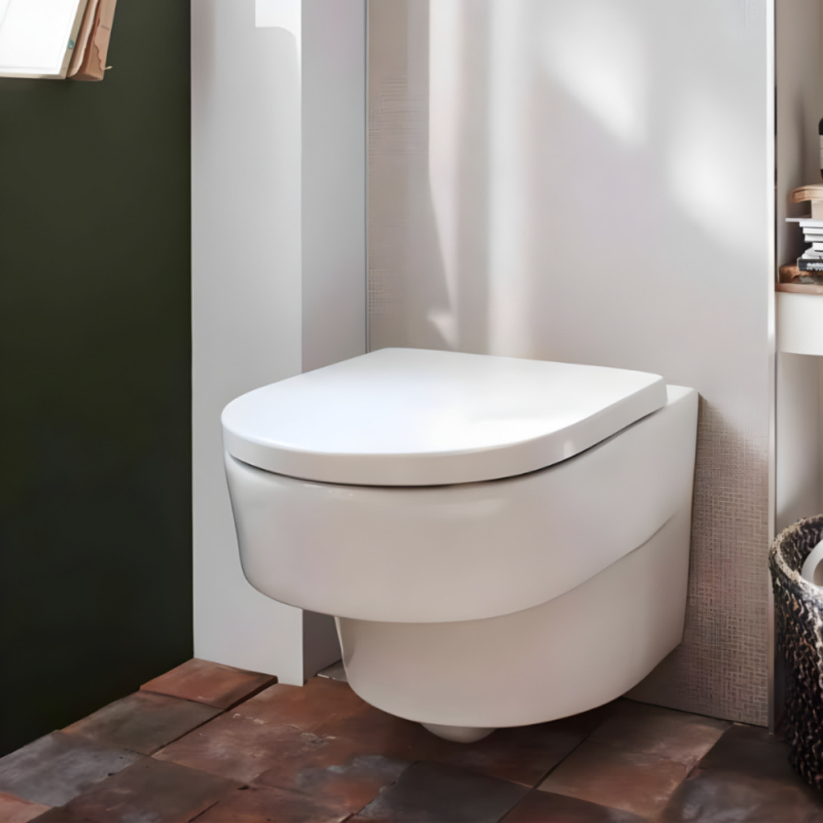 WC suspendu sans bride Odéon Rive Gauche, économie d'eau + abattant
