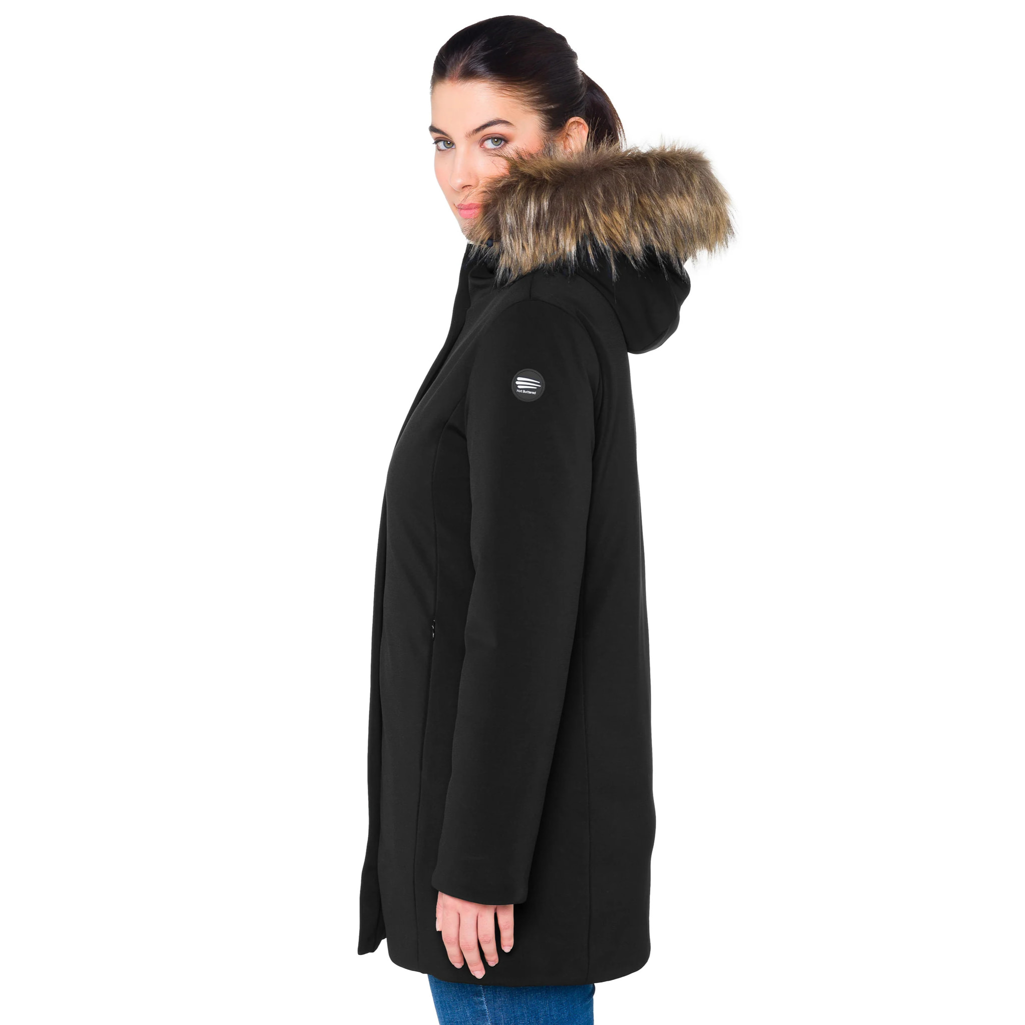 Parka DAHLIA acolchada impermeable negro
