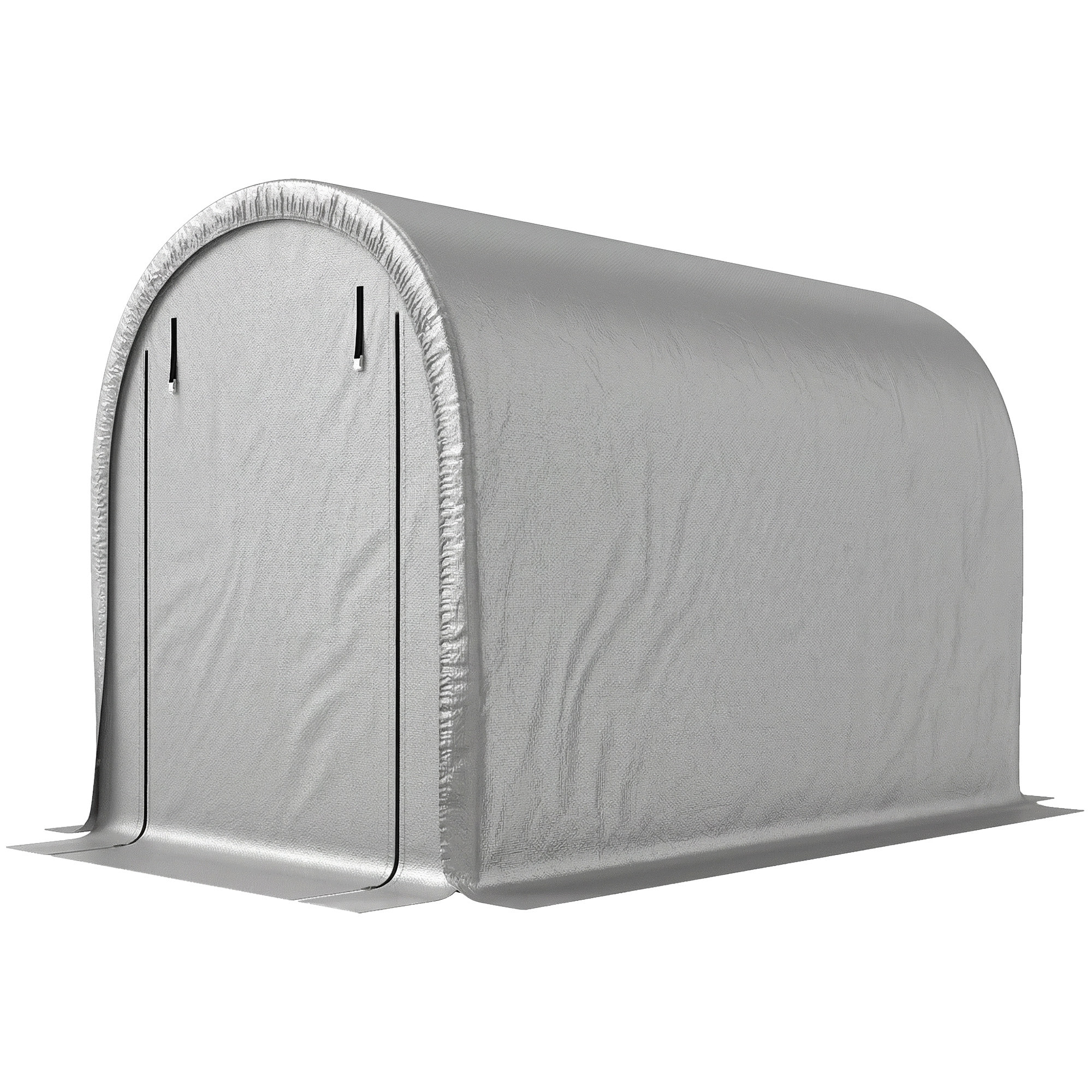 Abri de jardin - tente de stockage - acier galvanisé PE gris clair