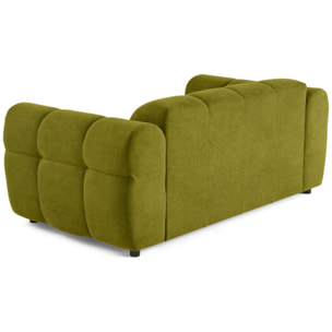 Ray - canapé droit 2 places en tissu texturé - Vert