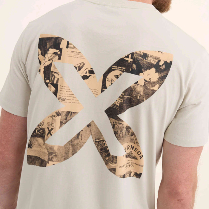 Camiseta de Algodón Orgánico con Logotipo X Collage Vintage LIFESTYLE T-SHIRT SCOTT SMOKE