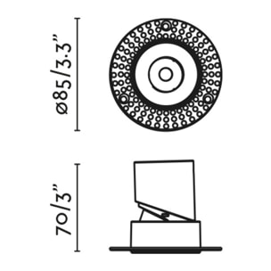 LOX EMPOTRABLE ORIENTABLE TRIM BLANCO 6-8W 2700K 3