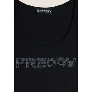 Reggiseno sportivo con sostegno medio e logo floreale