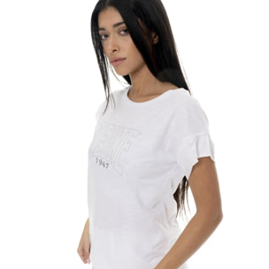 T-shirt da donna con maniche volant Leone Fancy Stripes