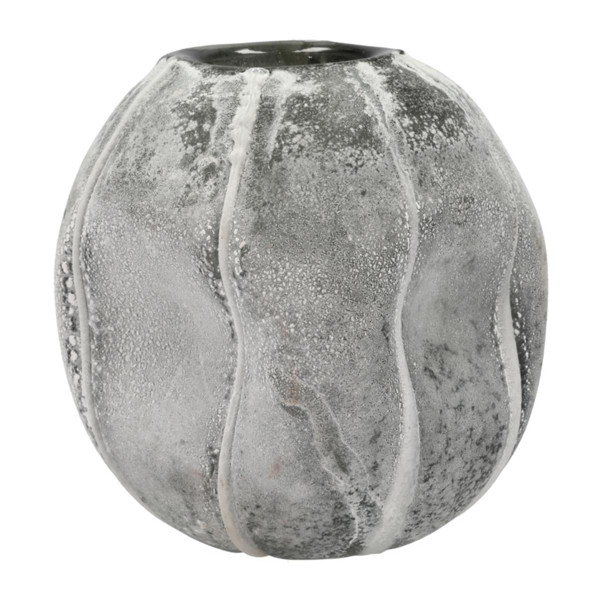 Vase Sigt Perle fumée Verre sablé