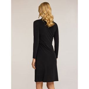 Motivi - Vestido de jersey drapeado - Negro