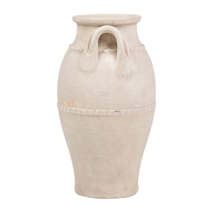 Florero Ceramica Beige 32x32x60 Cm