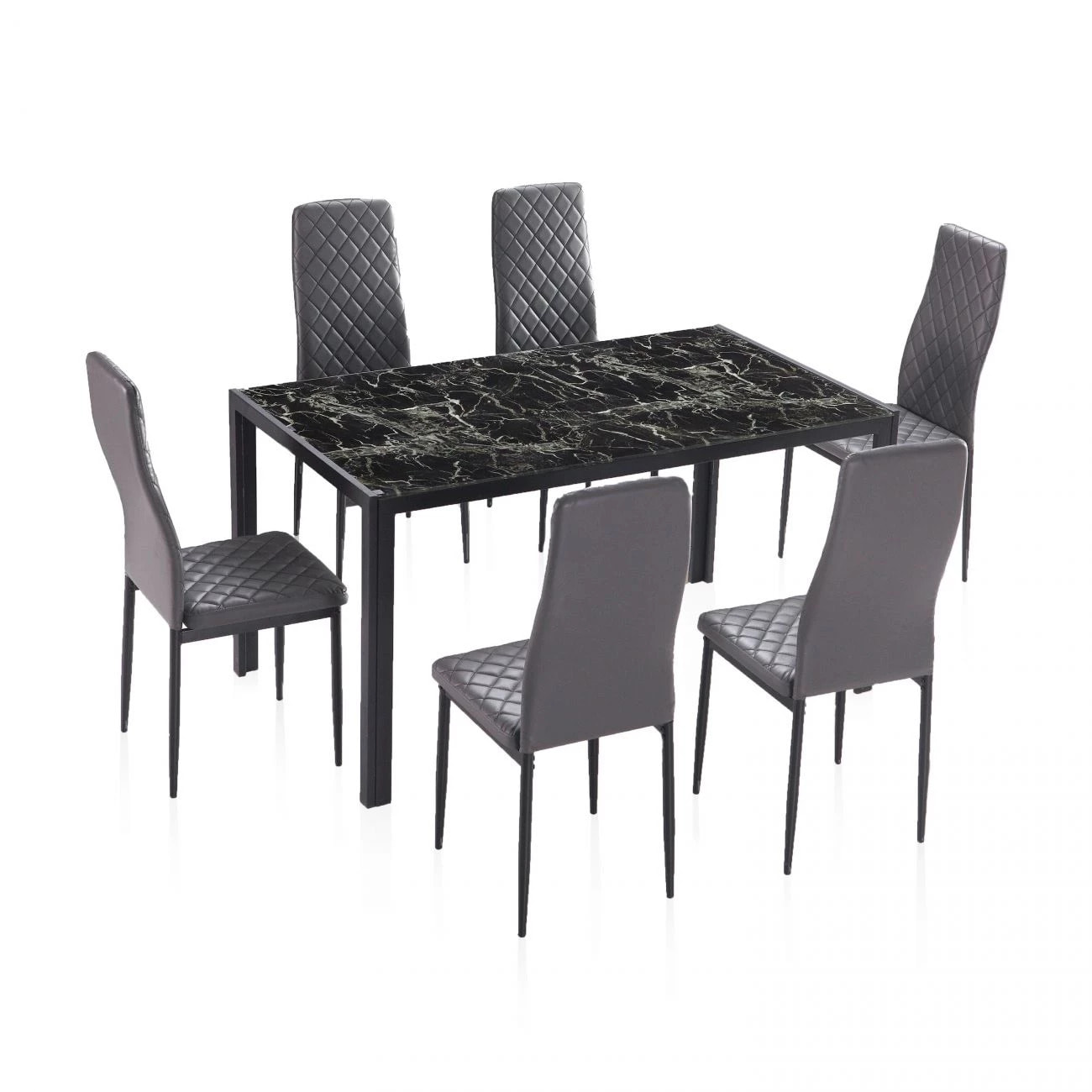 Mesa de comedor Lacey Mármol negro