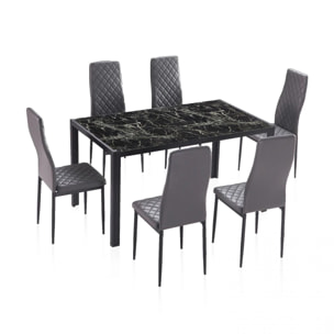Mesa de comedor Lacey Mármol negro