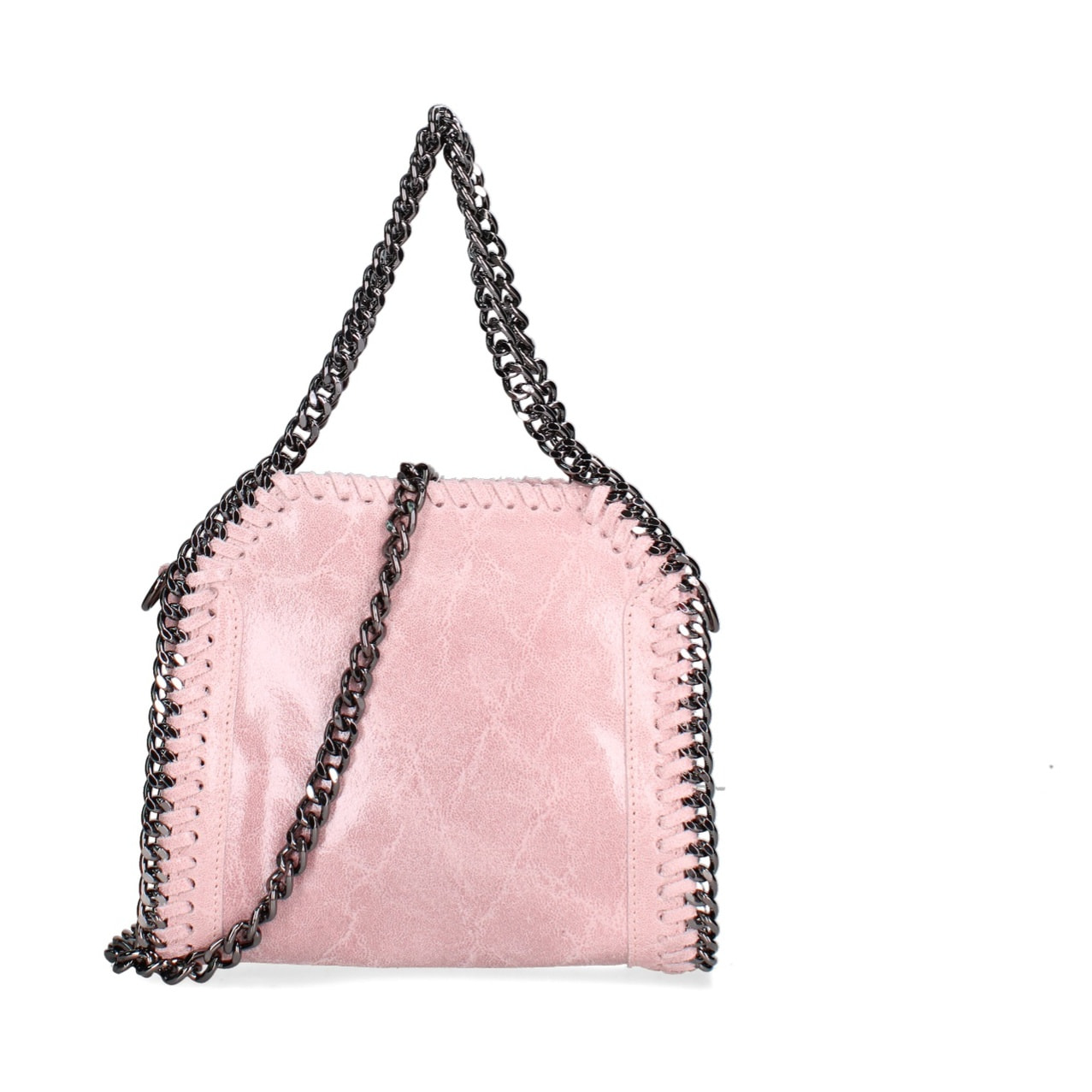 Borsa a mano da donna Made in Italy - Modello Zefira Chic - Pelle scamosciata stampata - 23.0 x 20.0 x 7.0 cm