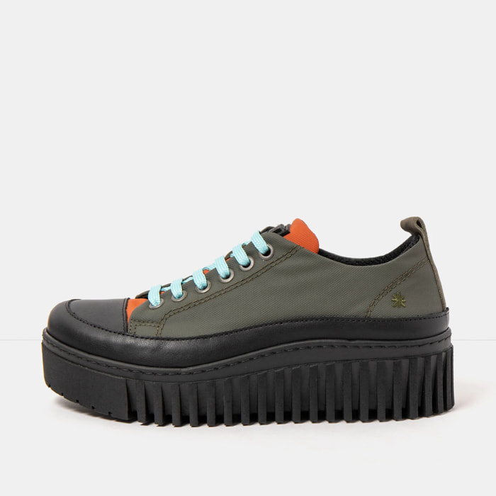 Zapatos 1518A RUBBER NYLON KAKI-ORANGE/BRIGHTON color Kaki-orange