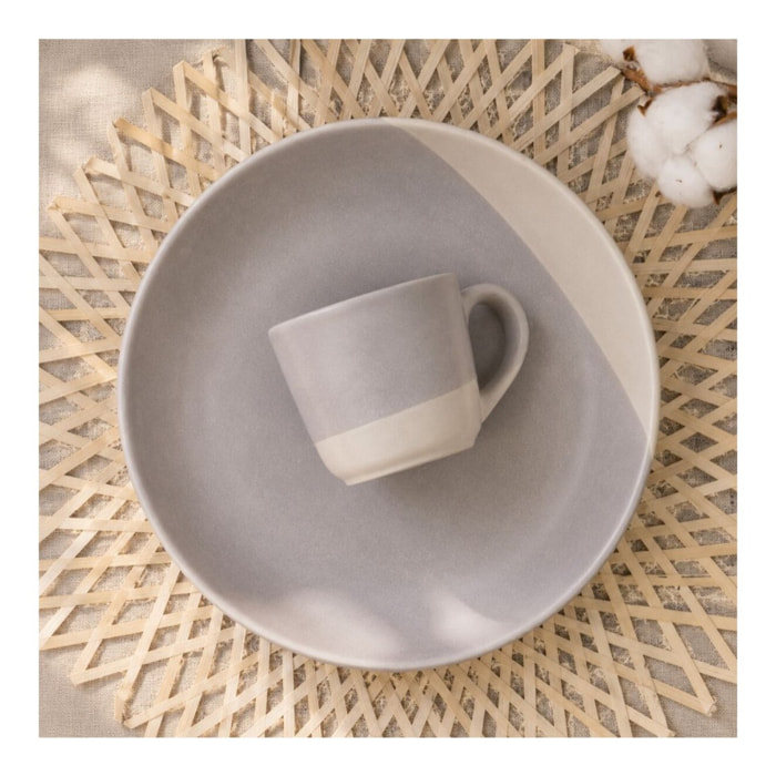 Lot de 6 tasses, TERRE DE SIENNE